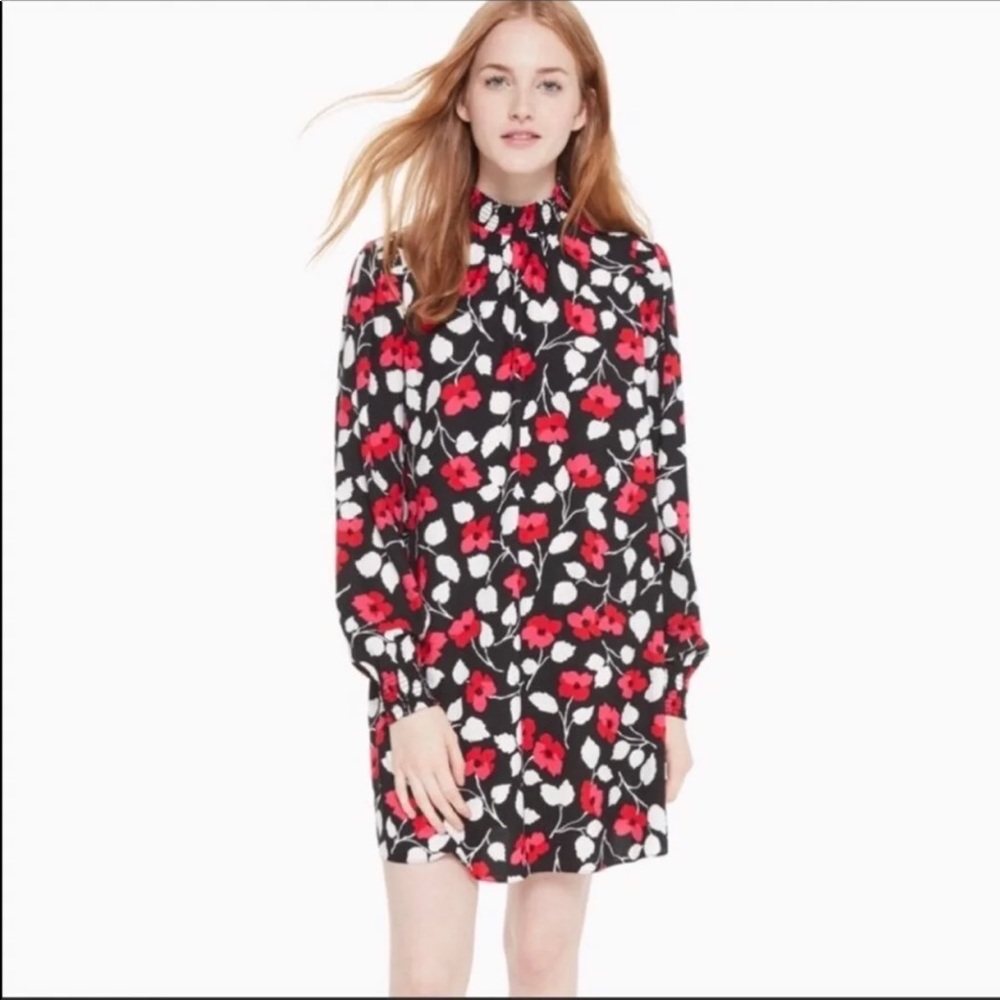 🆕Kate Spade Dashing Beauty Fleur Crepe Dress